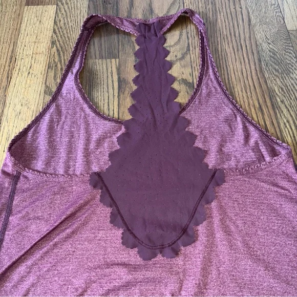 Lululemon Athletica Women’s 105 Singlet SE Lasercut Heathered BordeauxDrama Sz 6 - Picture 9 of 11
